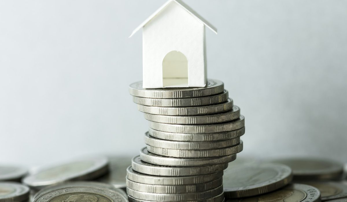 Macro shot of financial mortgage concept